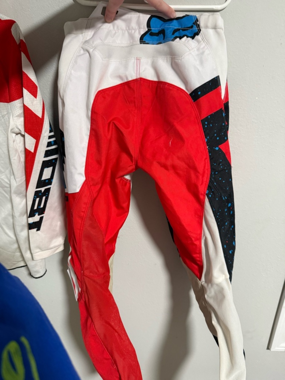 Fox Kids Blue/White/Red Motocross Jersey and Pants Set - Picture 5 of 5